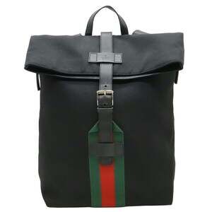 GUCCI Authentic Black Leather Backpack